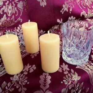 Lowfield Light Beeswax pillar candle SMALL