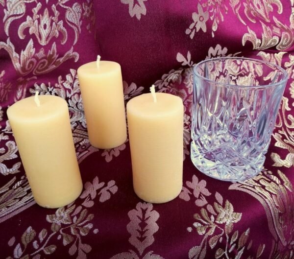 Lowfield Light Beeswax pillar candle SMALL