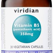 Viridian Vitamin B5 (pantothenic acid) 350mg 30s